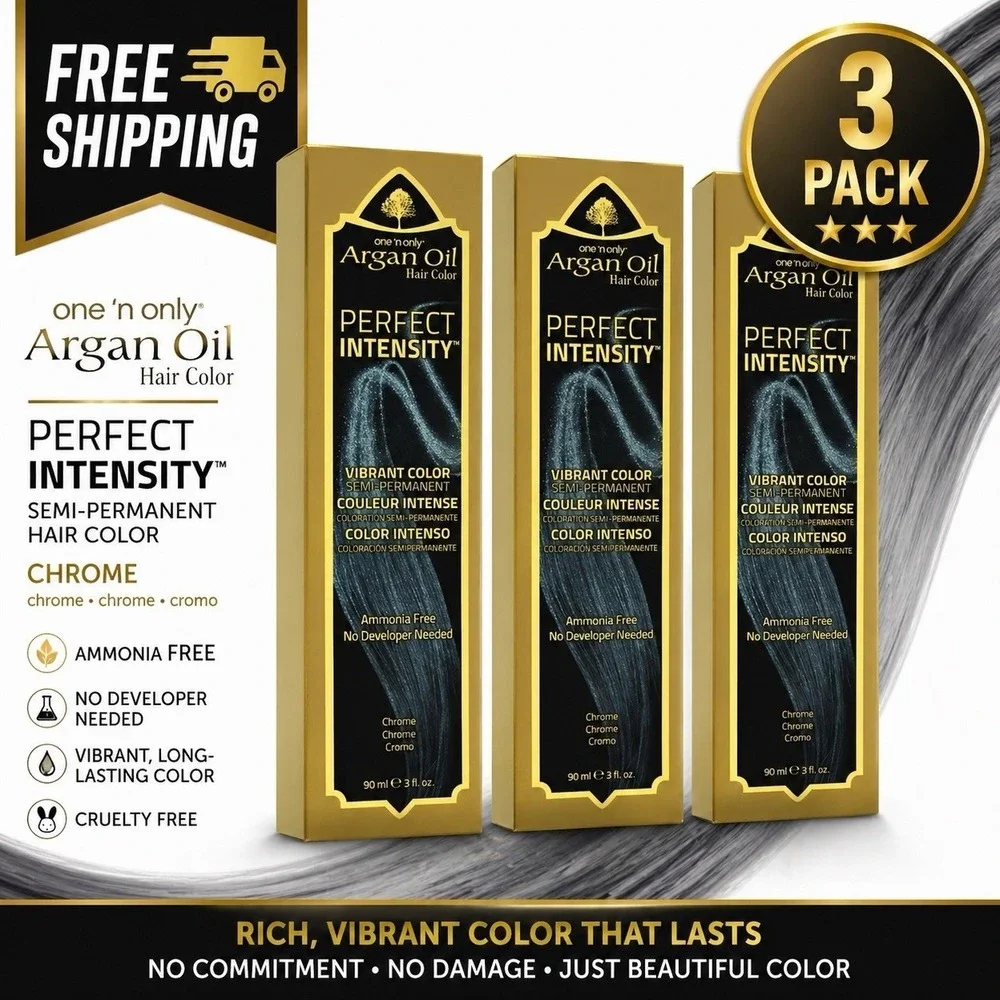 One‎ 'n Only Argan Oil Perfect Intensity Semi-Permanent Hair Color Chrome 3 Pack